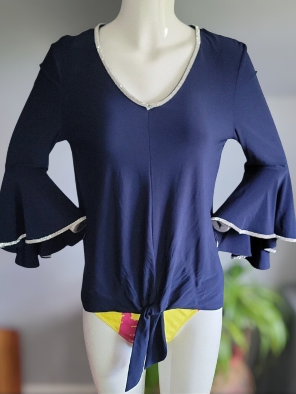 Tie-HemTop with Ruffle Sleeves!